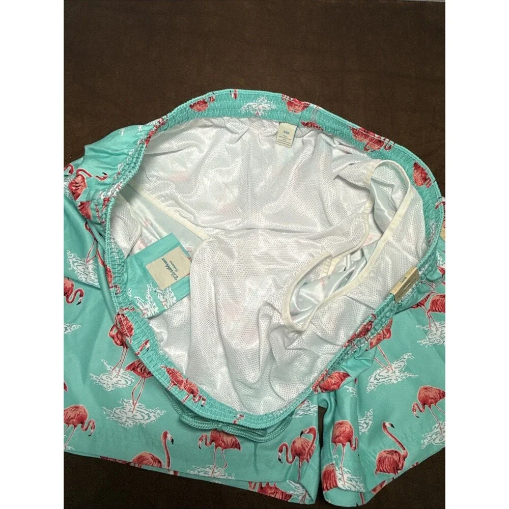 NWT Caribbean Swimwear Swim Shorts Trunks Pink Flamingo Sz 3X B Big Man